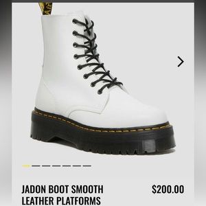 AirWair DR. MARTENS Jadon Boot Smooth Leather Platforms in White